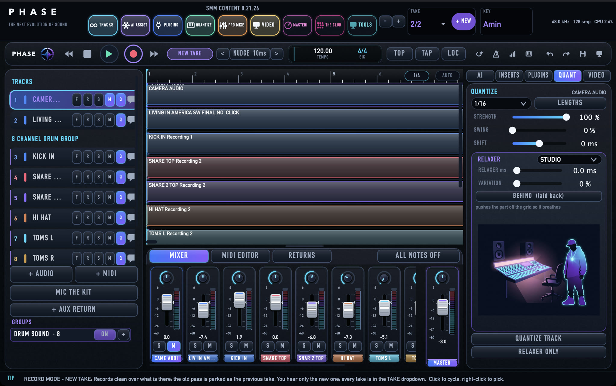 PHASE 13.1.4 - QUANT and the RELAXER studio
